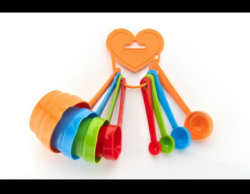 Plastic Measuring Spoons Set 8 Pcs, For Home