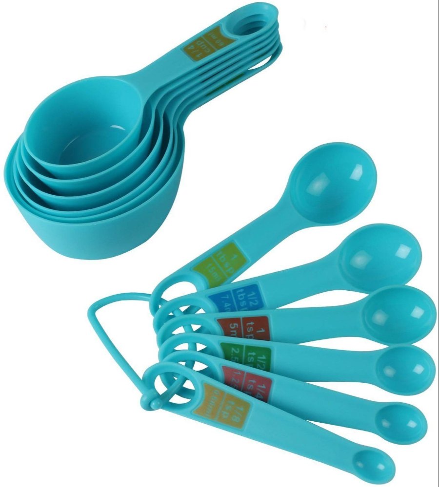 Plastic Blue Measuring Spoon and Cups, For Home