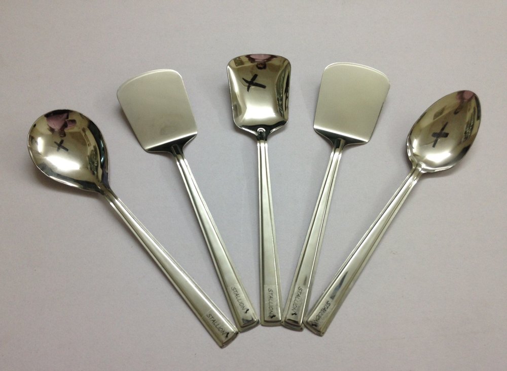 Stallion Silver Serving Spoons, Size: 11 Inch