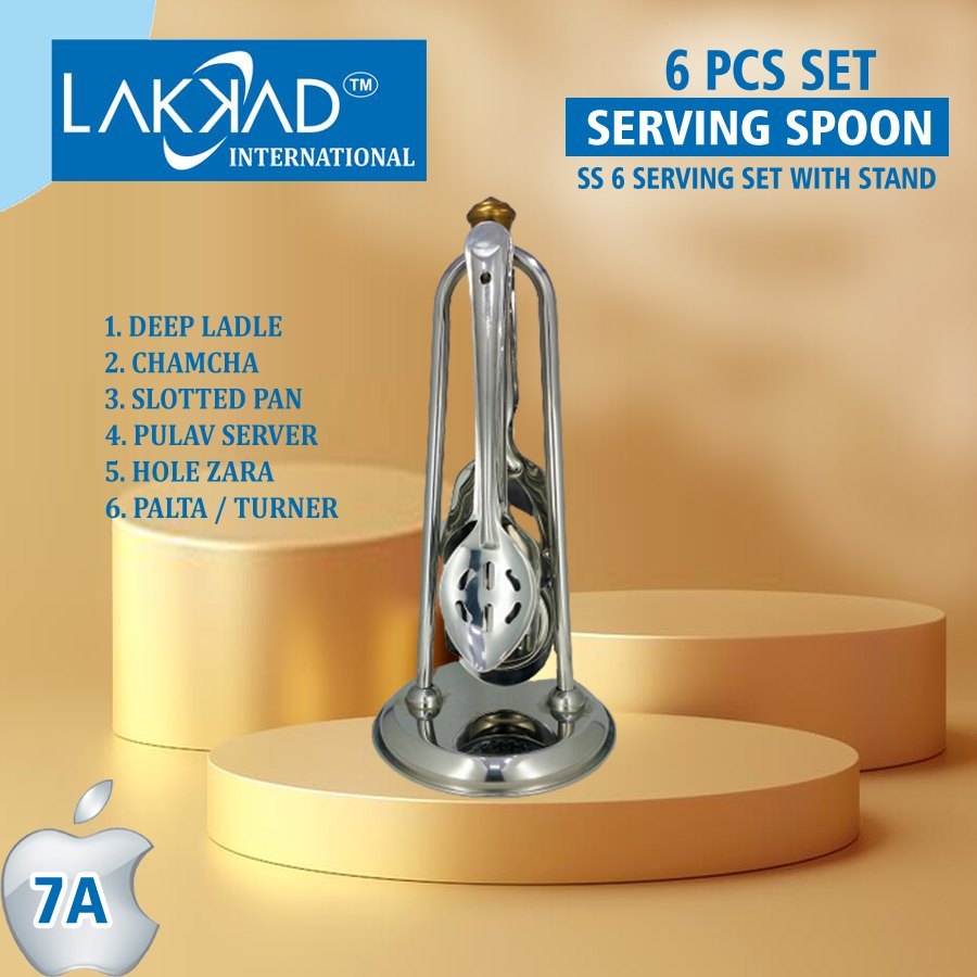 Stainless Steel Silver SS Serving Spoon Set, For Home