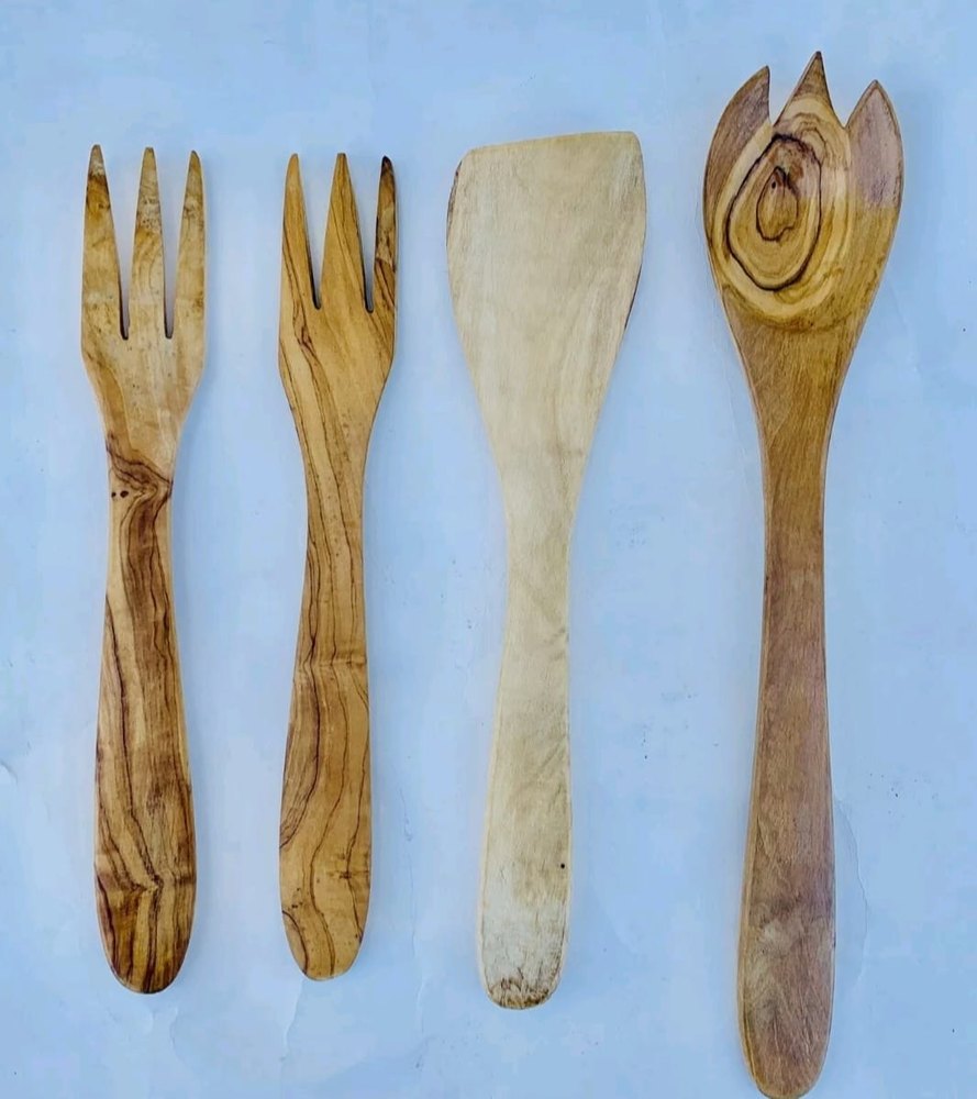 Custom Made Wooden Forks , Spoons And Salad Serving Spoons Ideal For Resale By Interior Designers