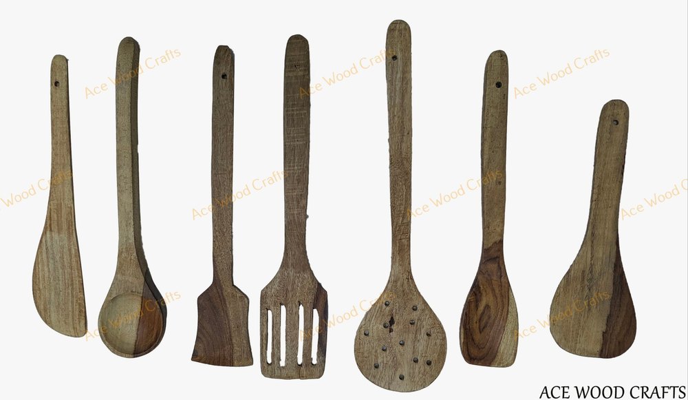 Natural Wood Mango Spoon Set_ Mango Spoon-02 For Home