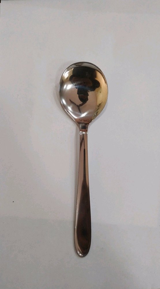 Stainless Steel Silver Dessert A P Soup Spoon, Size: 18 cm