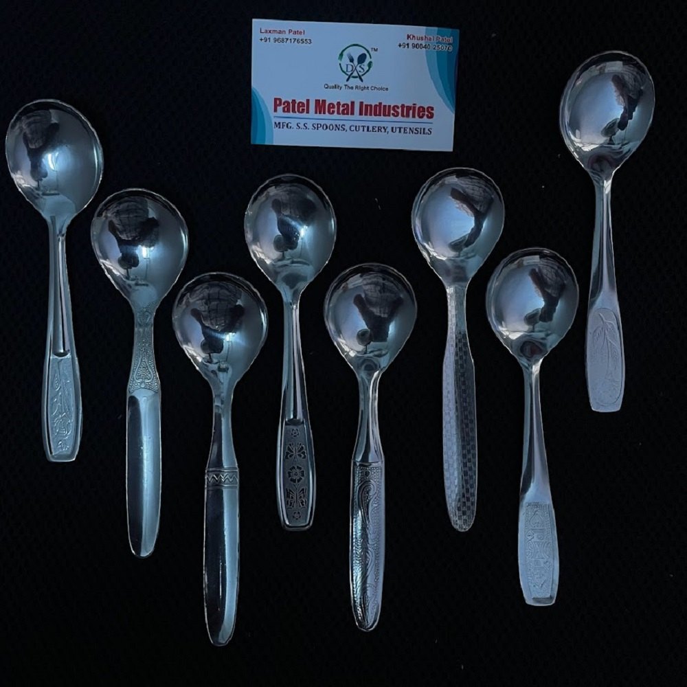 Silver Stainless Steel Soup Spoon For Home