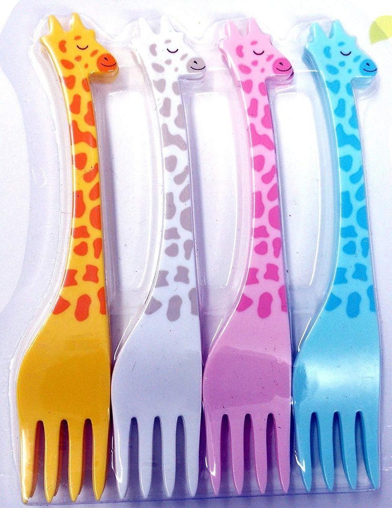 Plastic Multicolor Kids Fork And Spoon Set, For Home