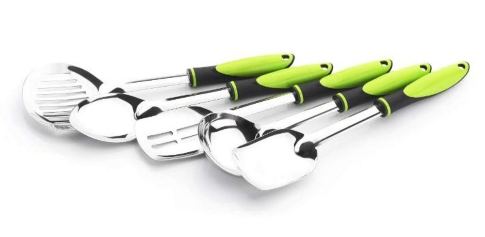PRAMUKH Plastic Serving Spoon Set - 5 PCs, For Kitchen