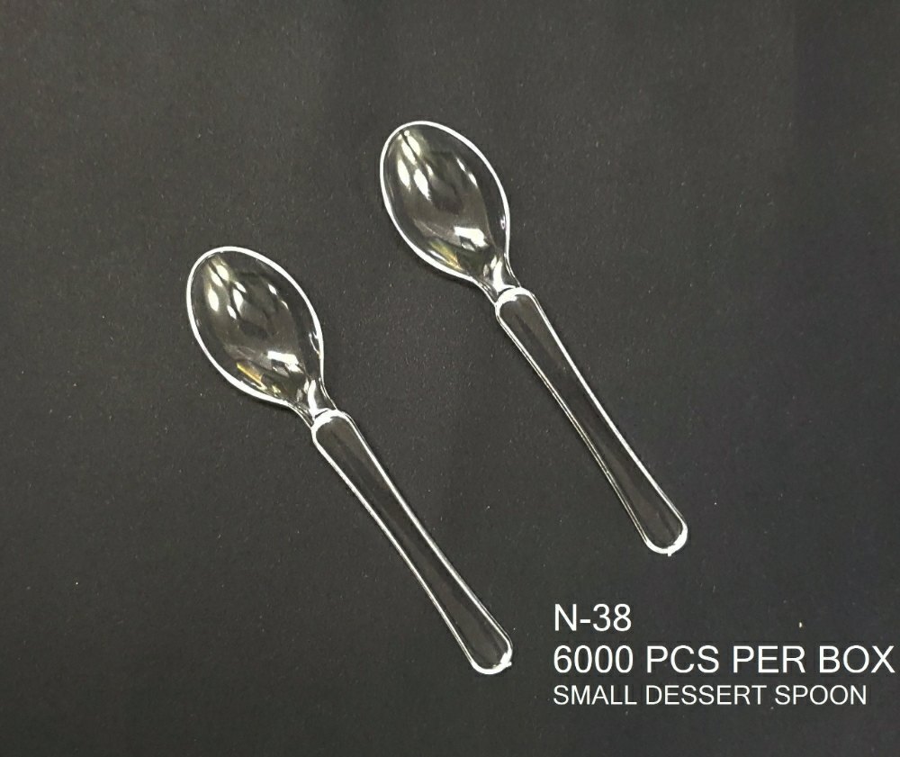 Transparent N 38 Plastic Desert Spoon, For Home