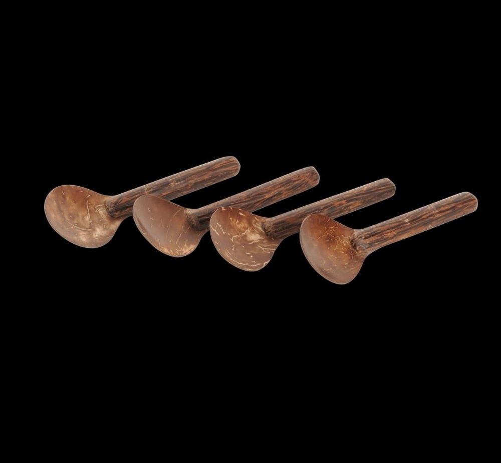 Brown Organic Coconut Shell Spoon/ Fork, For Home, Size: Small
