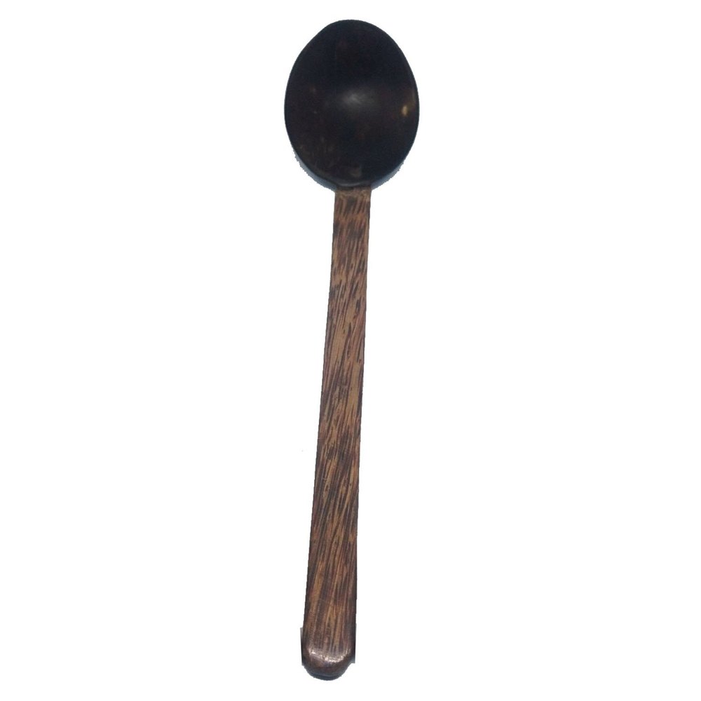 Brown Coconut Shell Serving Spoon, For Home, Size: 2x7inch