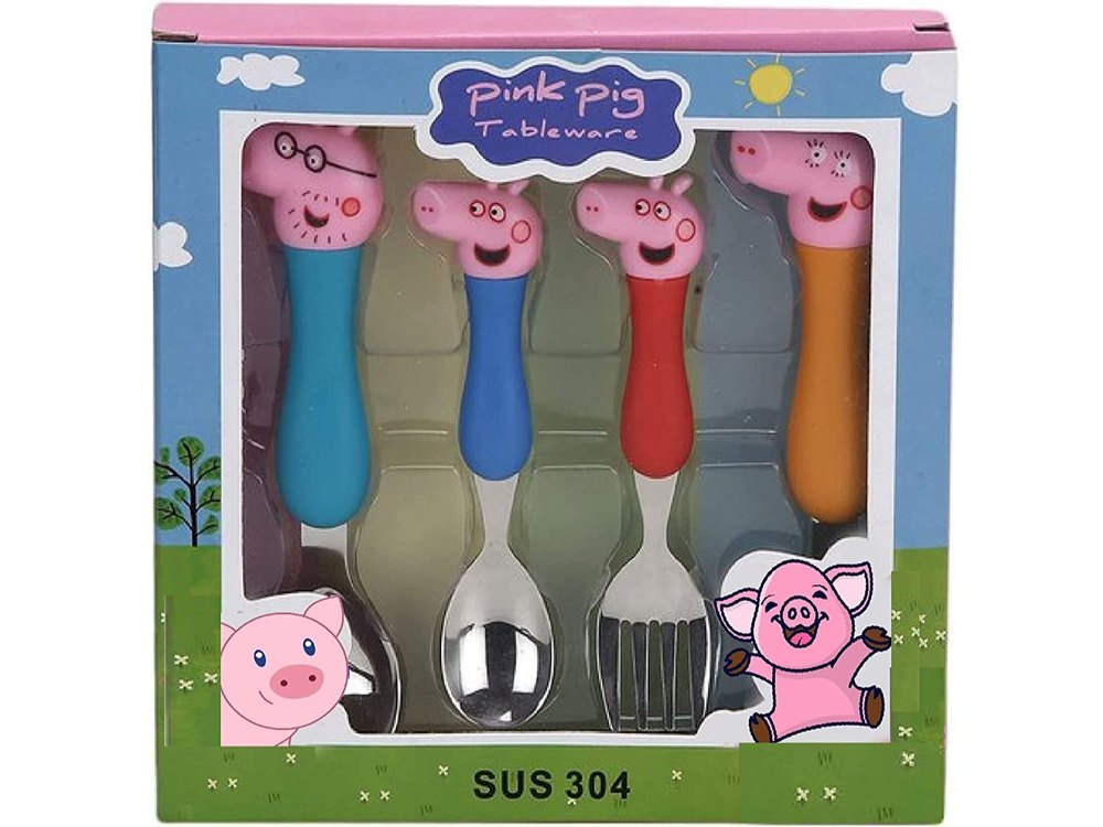 Multicolor Stainless Steel Baby Spoon Set, For Kids, Size: 3 Inch