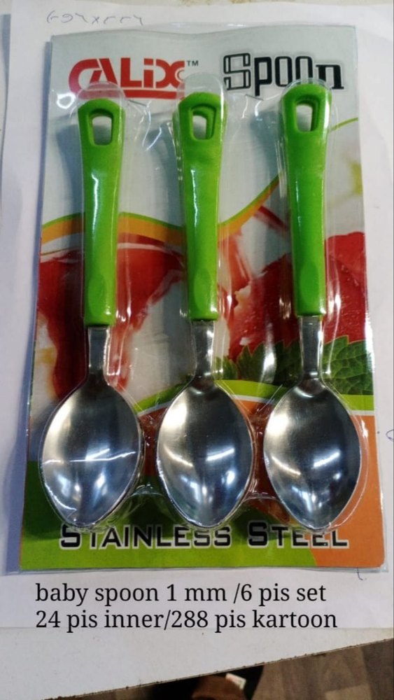 Stainless Steel Silver SS Baby Spoon