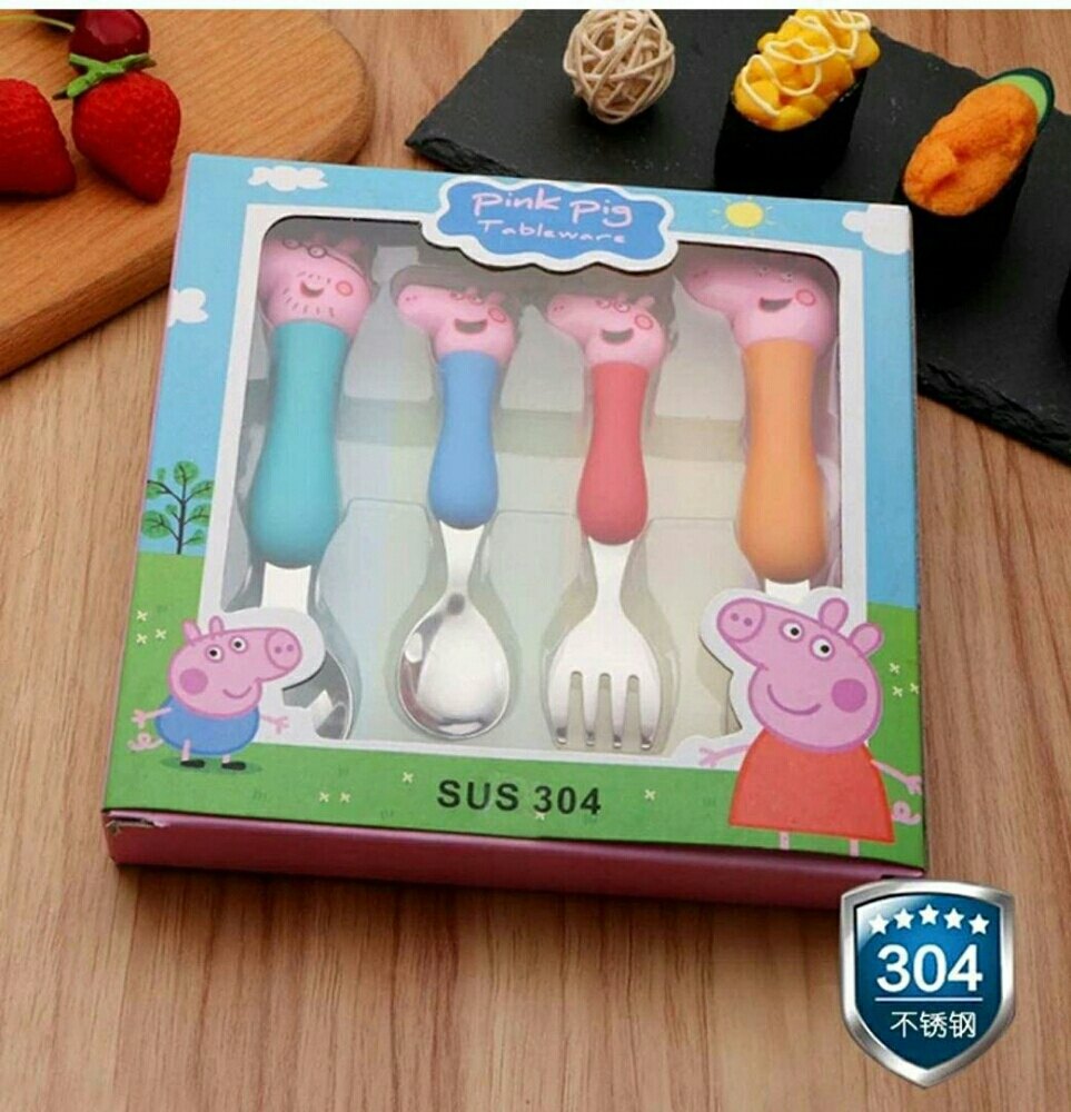 Round 4 Peppa Pig spoon cutlery set, For Restaurant