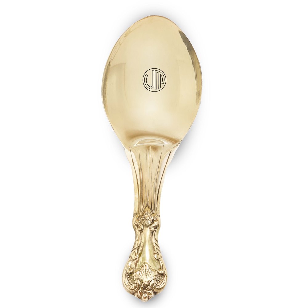 Golden Brass Rice Serving Spoon, For Home, Size: 9 (h) / 130 Gms. (wt.)