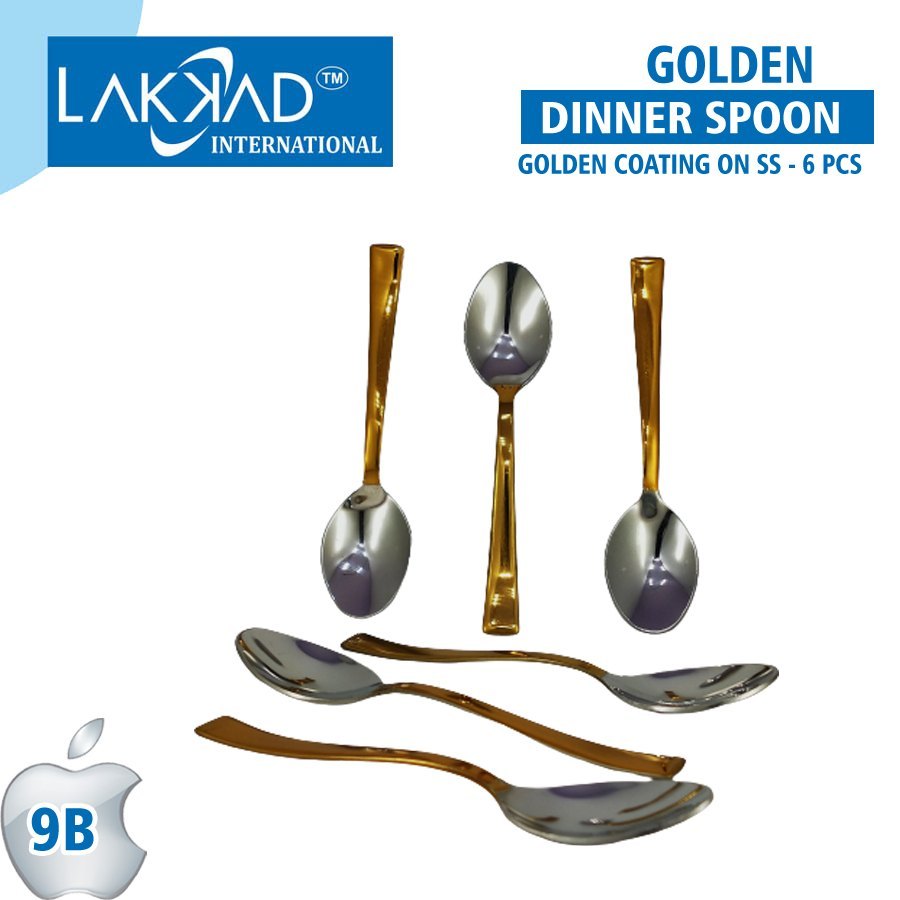 Stainless Steel Golden With Silver Ss Dinner Spoon, For Multipurpose Use