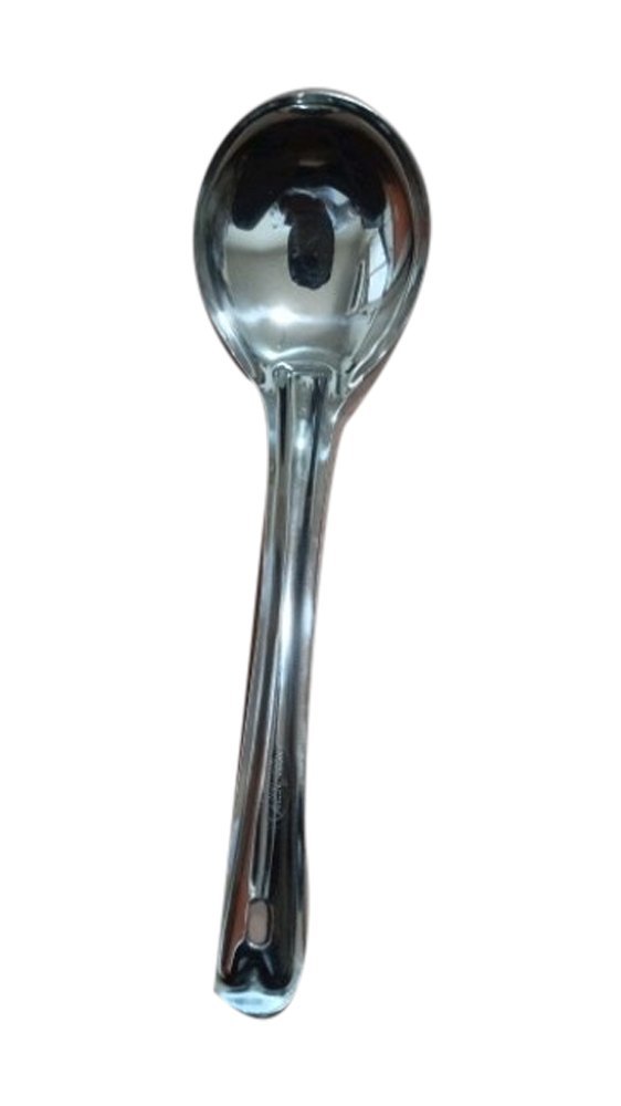 Silver Stainless Steel Oval Spoon, For Home