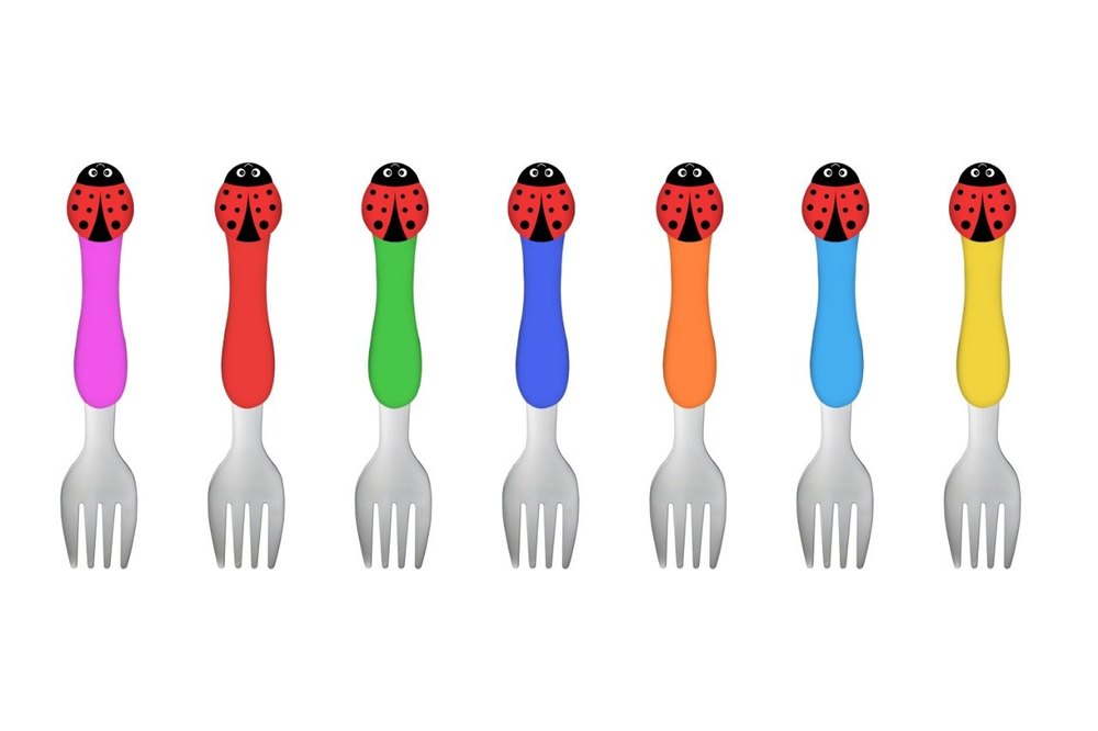 Coloured Kids steel spoon, Size: Medium