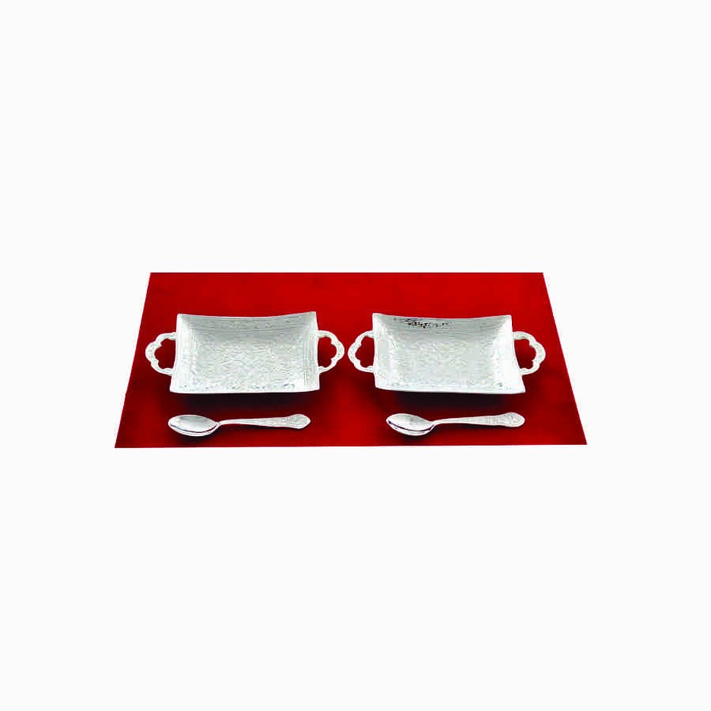 Isha Art Silver Plated With Tray and Spoon
