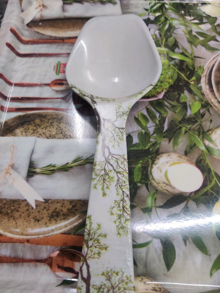 White Melamine Serving Spoon, For Home, Size: 10 Inches