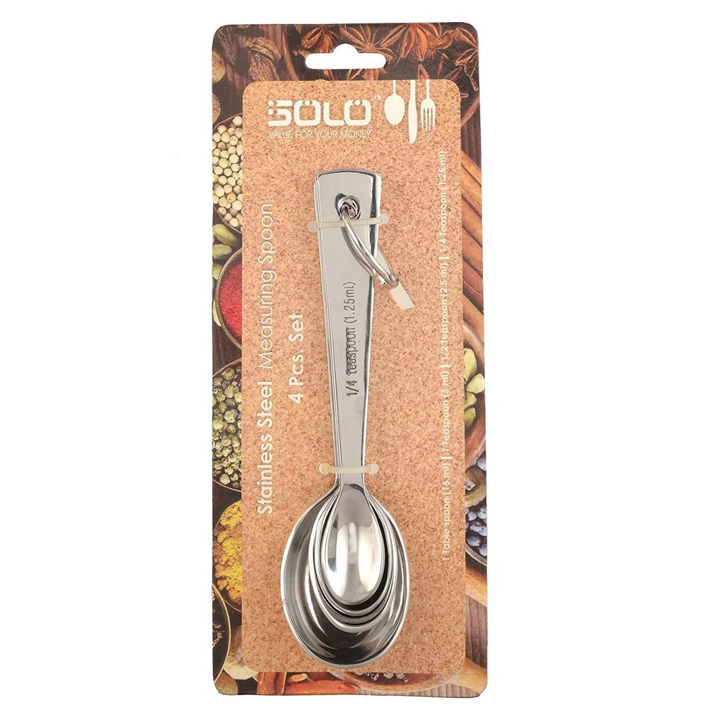 SOLO Silver Measuring Spoon - Set of 4, For Home