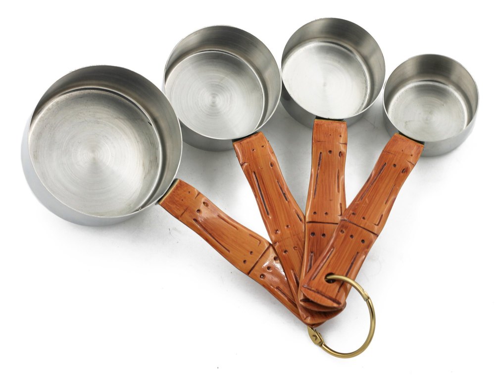 Stainless Steel Silver Measuring Cups And Spoons, Size: Standard