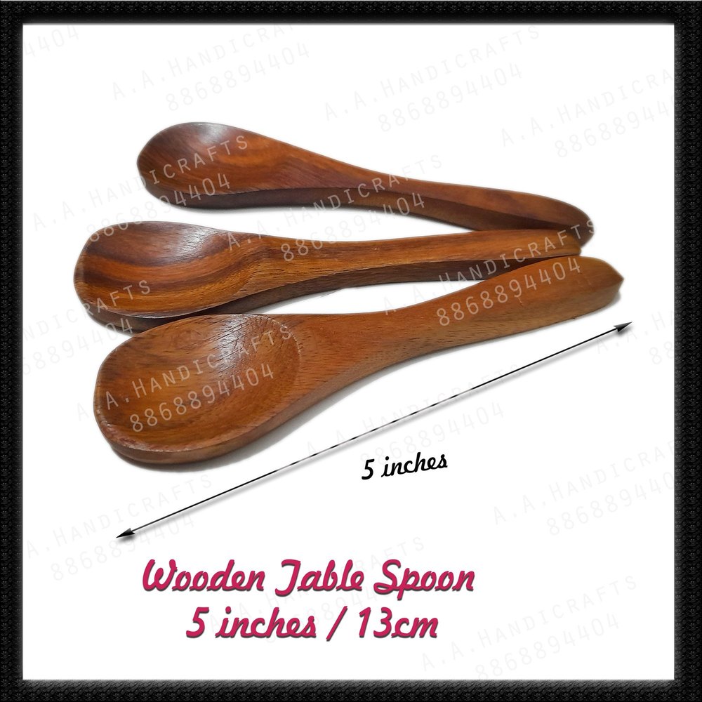 1 Brown Wooden Table Spoon Wooden chammach wooden handheld spoon