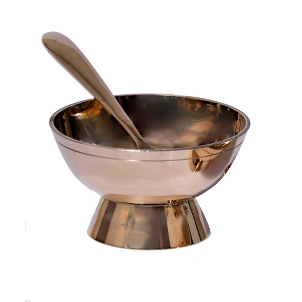 2 Bronze Ice Cream Bowl Set