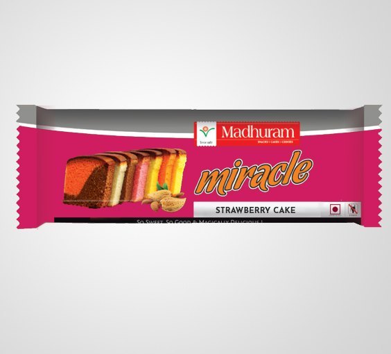 Square Strawberry Cakes, For Bakery, Weight: 150 Gm