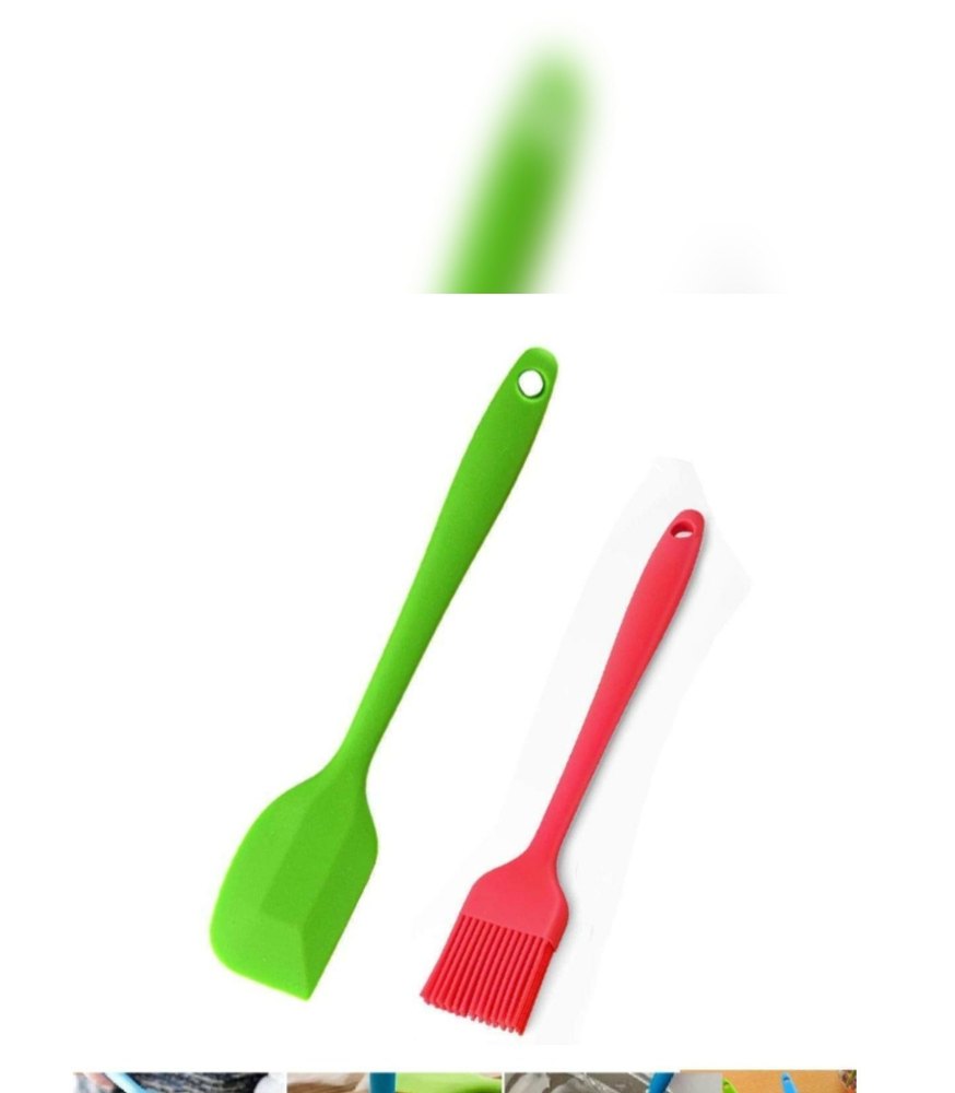 Full silicone spatula and brush