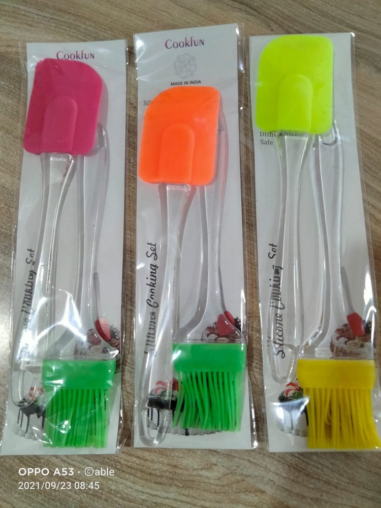 Silicone Oil Brush And Spatula Set