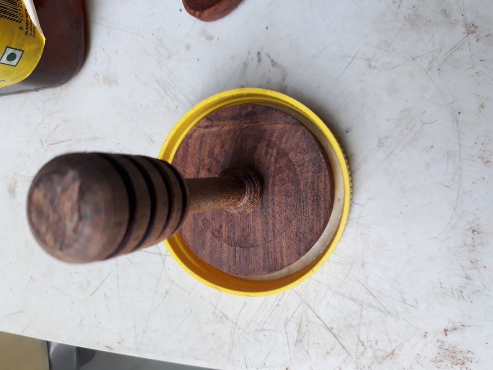 Wooden Honey Dipper With Cap