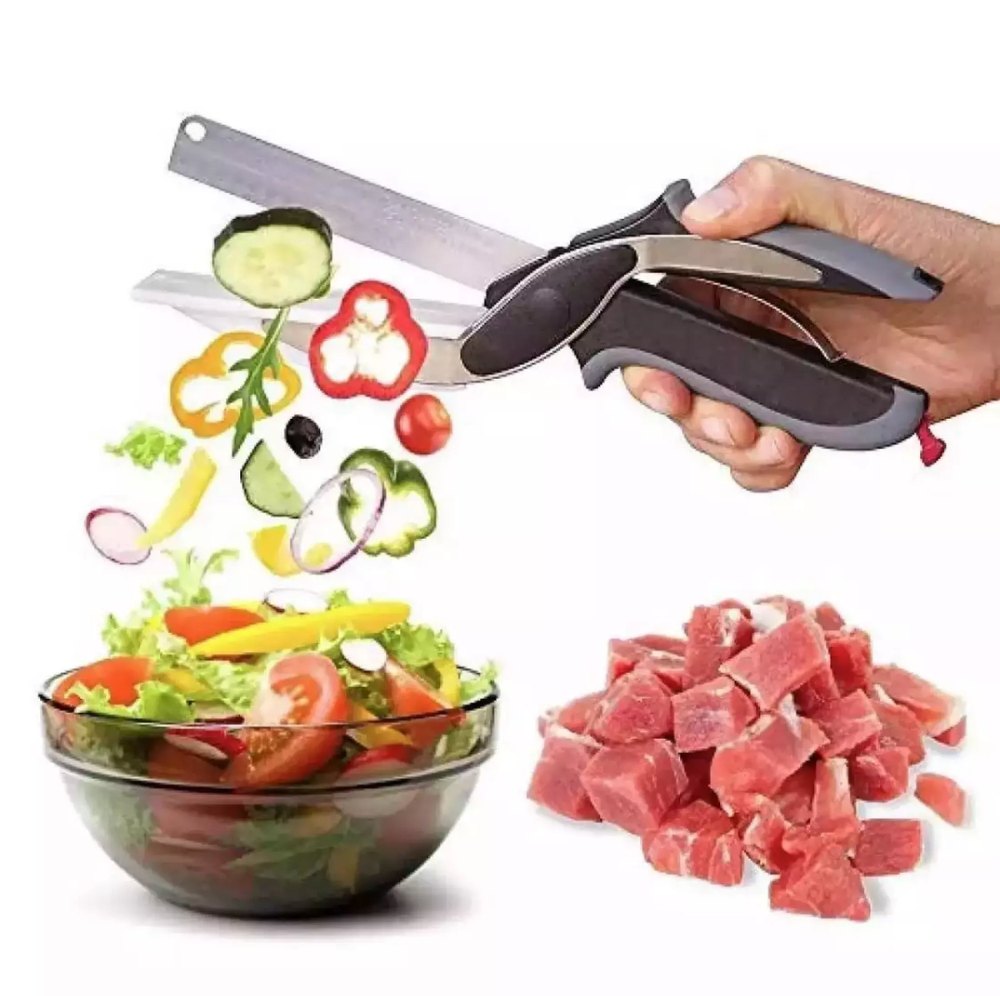 Black Plastic 2 In 1 Clever Cutter, For Kitchen