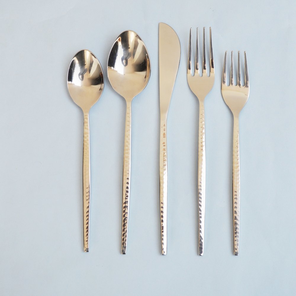 VIC784 Handcrafted 5 Pc Cutlery Set