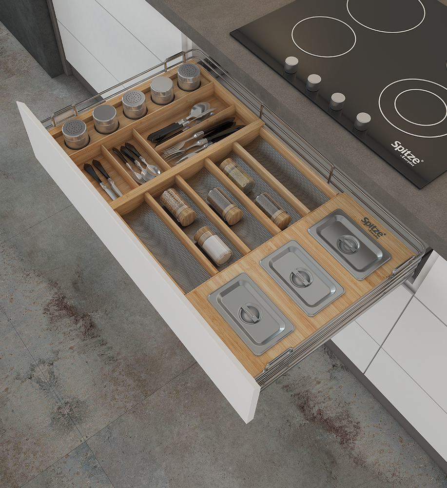 Wooden Cutlery Organizer