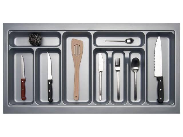 Kynex 10 Piece Rectangular PVC Cutlery Tray, For Kitchen