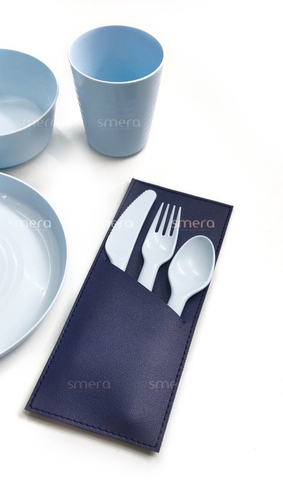 Smera Dinning Table Accessory Vegan Leather Cutlery Holder, For Restaurant