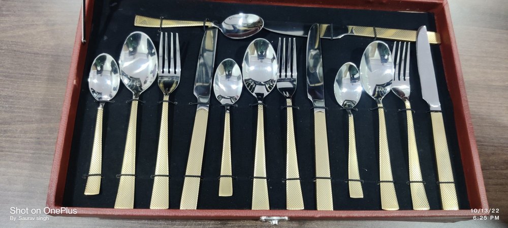 Ss Silver 24pcs Cutlery Gift Set, For Home