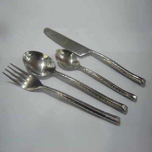 Bhatia sons 4 Pcs Handmade Cutlery Set, For Home, Size: 20cm Lenght Spoon And Fork