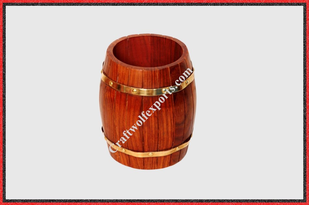 Wooden Wine Barrel Multipurpose Stand