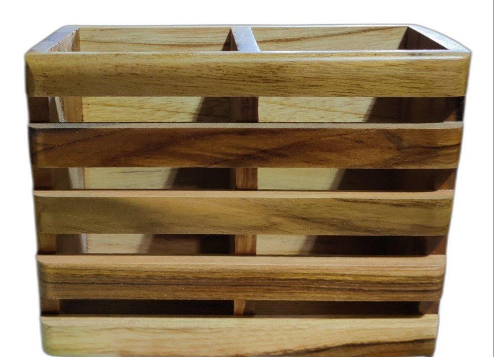 Brown Wooden Spoon Stand, For Home
