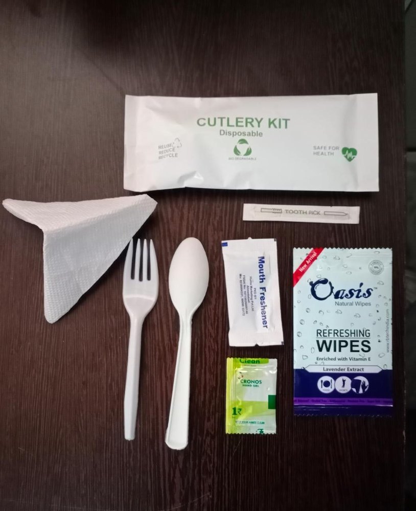 Cutlery Kit (White Plastic) Option-1