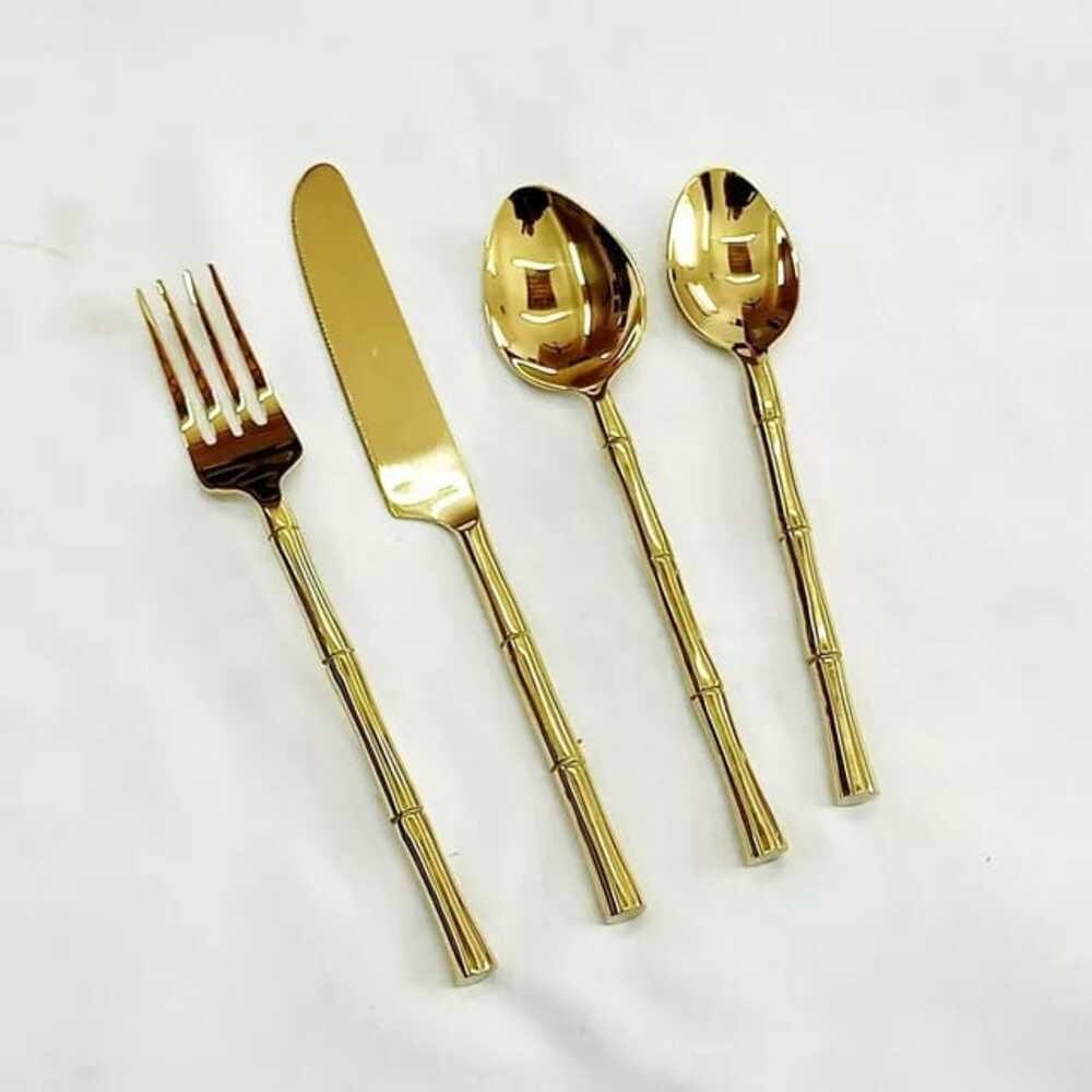 Glossy Oval 4 Pieces Flatware Cutlery Set, For Hotel