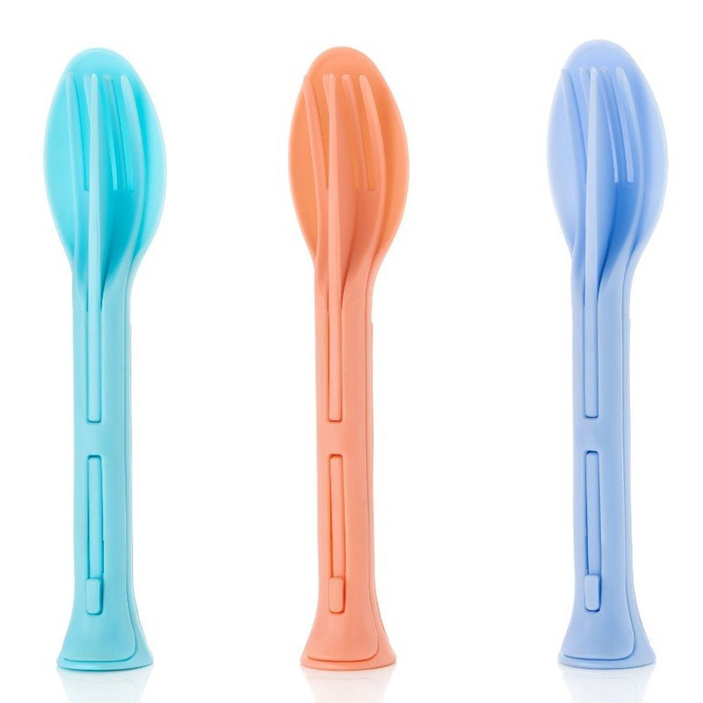 3 in 1 Plastic Cutlery Set, For Home