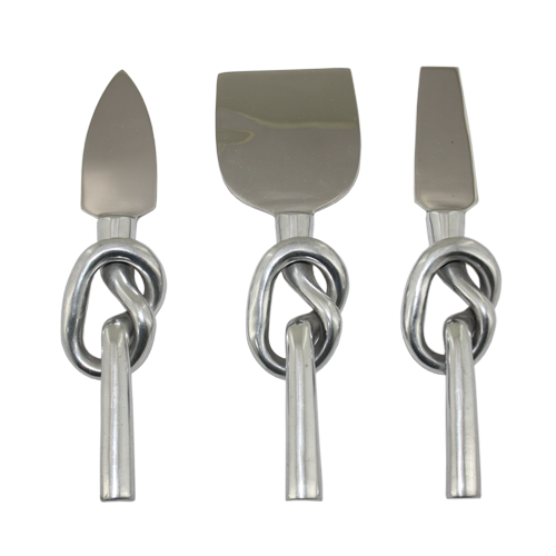 Polished Aluminum Cheese Set