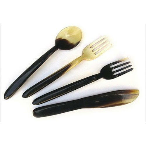 4 Glossy Buffalo Horn Cutlery Set