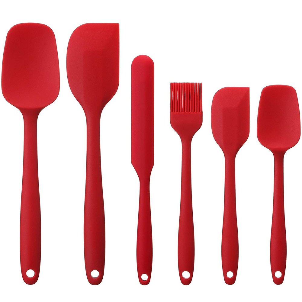 Color Coated Red Silicon Heat Resistant Kitchen Tool Set