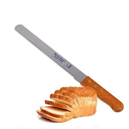 SS Bread Knife 8 Inch, Finish: Wooden Finish