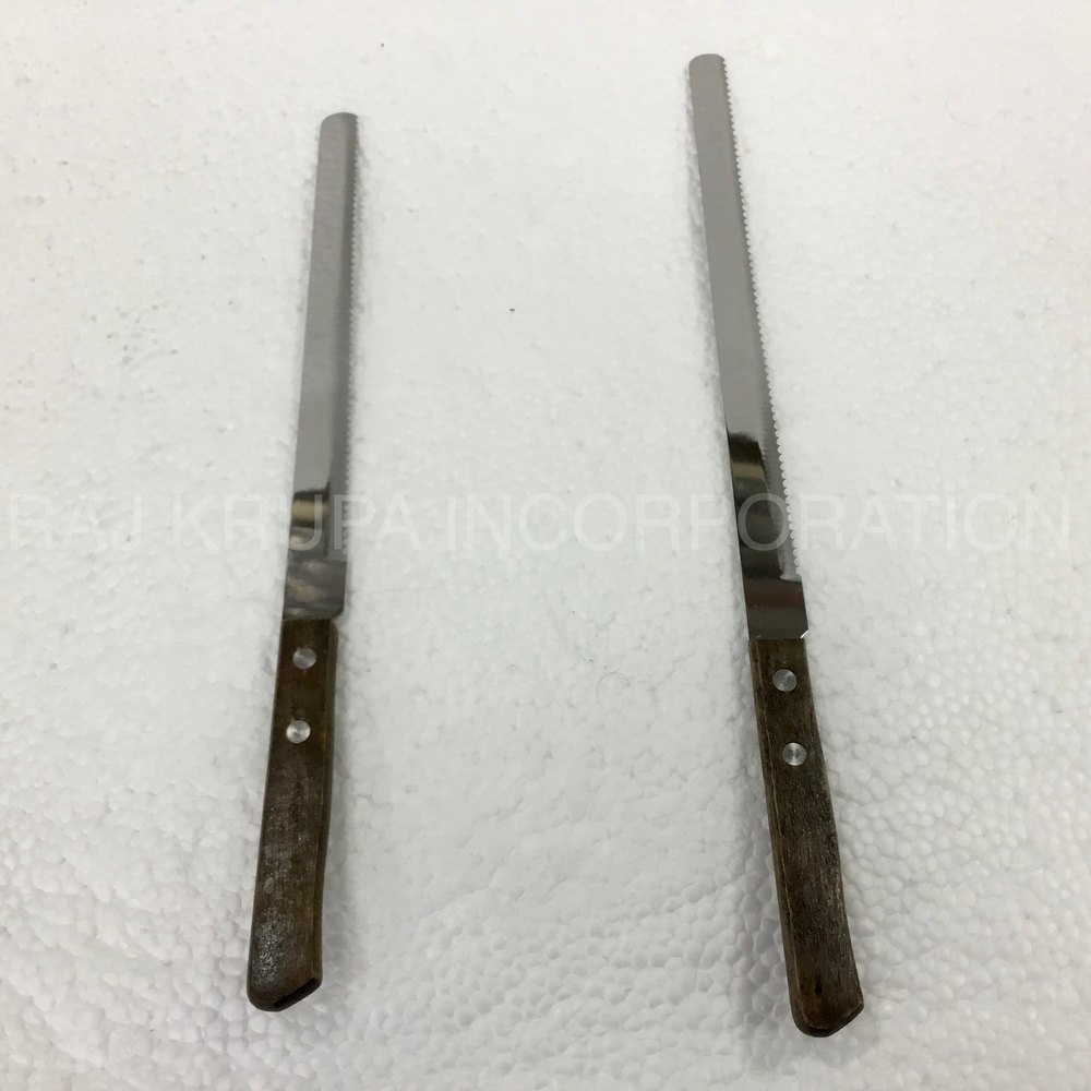 Wood & Iron Bread Knife, For Kitchen
