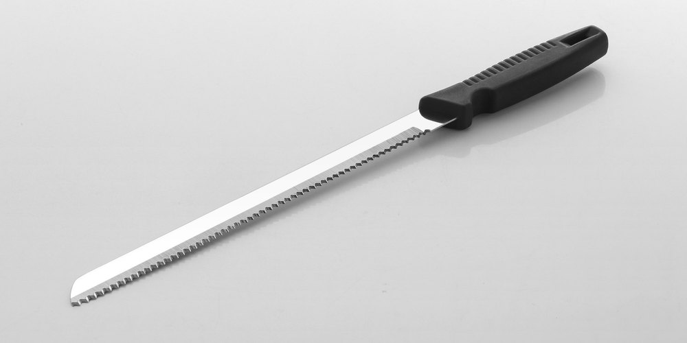 14 Inch SS Bread Knife, Finish: Plastic Handle