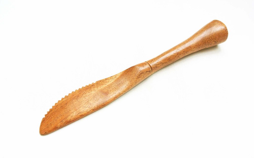 Neem Wood Brown Wooden Butter Knife