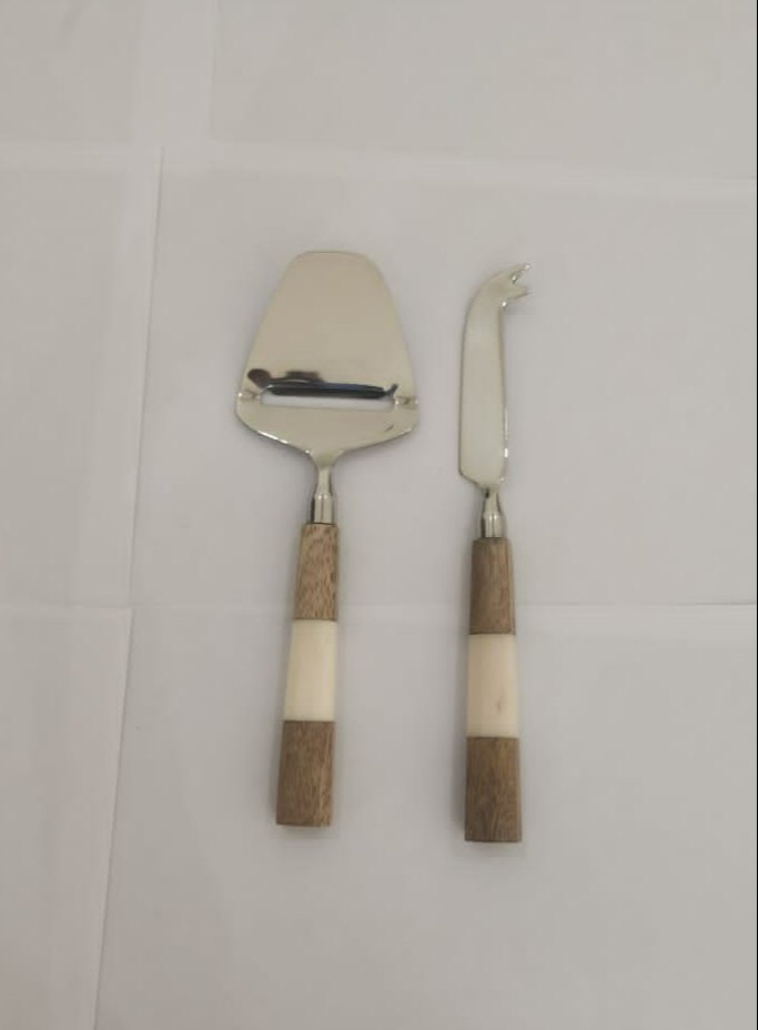 Polished Stainless Steel Cheese Server Set
